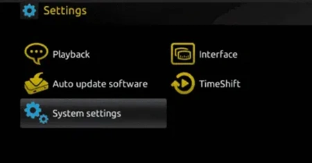 Étape 2: Écran du MAG et accès System settings